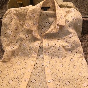 Brooks brothers lace eyelet shirt